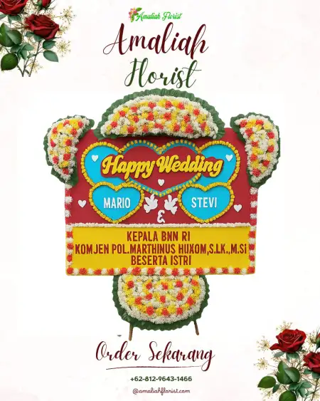 Papan Bunga Pernikahan Setiamekar